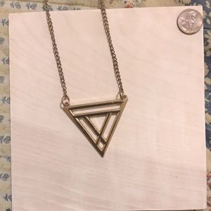 Gold triangle design necklace